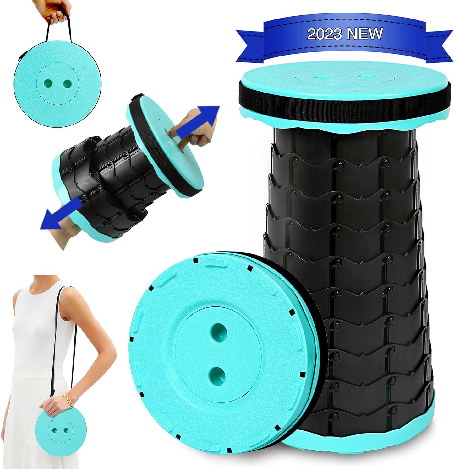 Portable Folding Stool Outdoor Camping Collapsible Hiking Chair Fishing Seat Heavy Duty Foldable