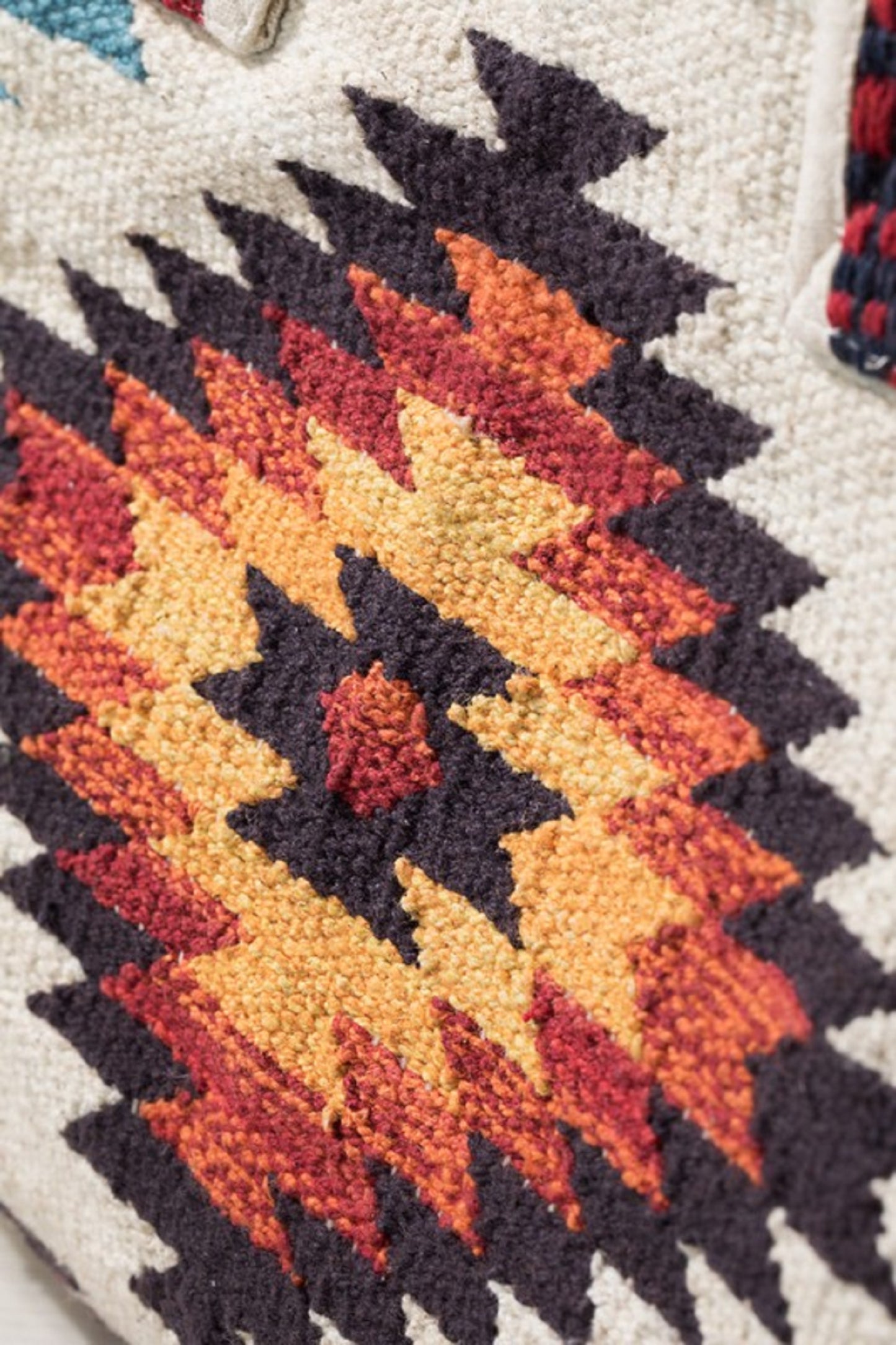 Cream brown Boho Chic Navajo Pattern Weekender Duffle Bag - The Lotus Wave