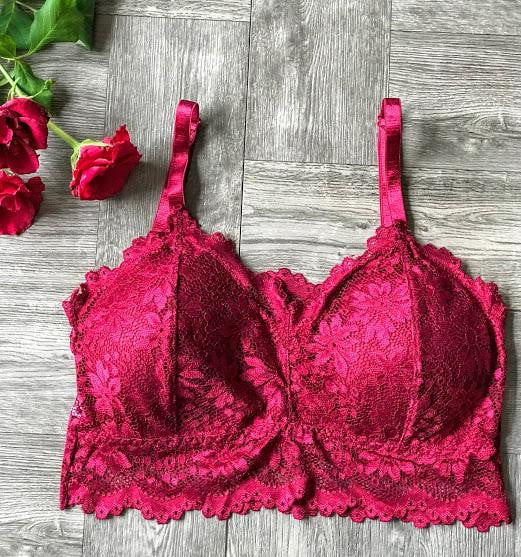 Lace Bralette Wire free Padded Seamless Bra - The Lotus Wave