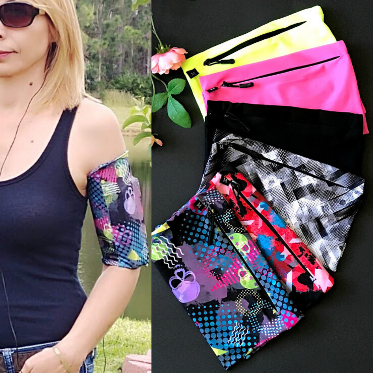 Sports Running Armband phone holder bag - The Lotus Wave