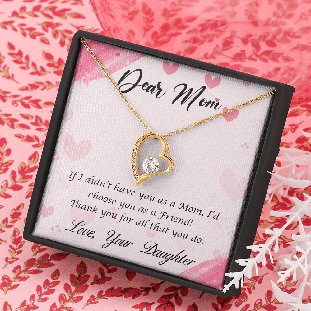 Forever Love Necklace heart pendant gift for mom - The Lotus Wave 