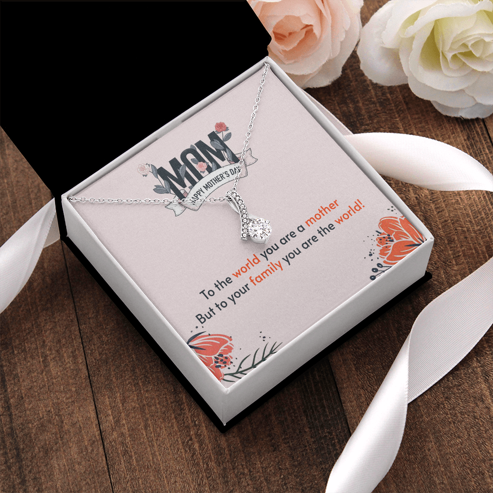 ALLURING BEAUTY necklace petite ribbon shaped pendant - The Lotus Wave