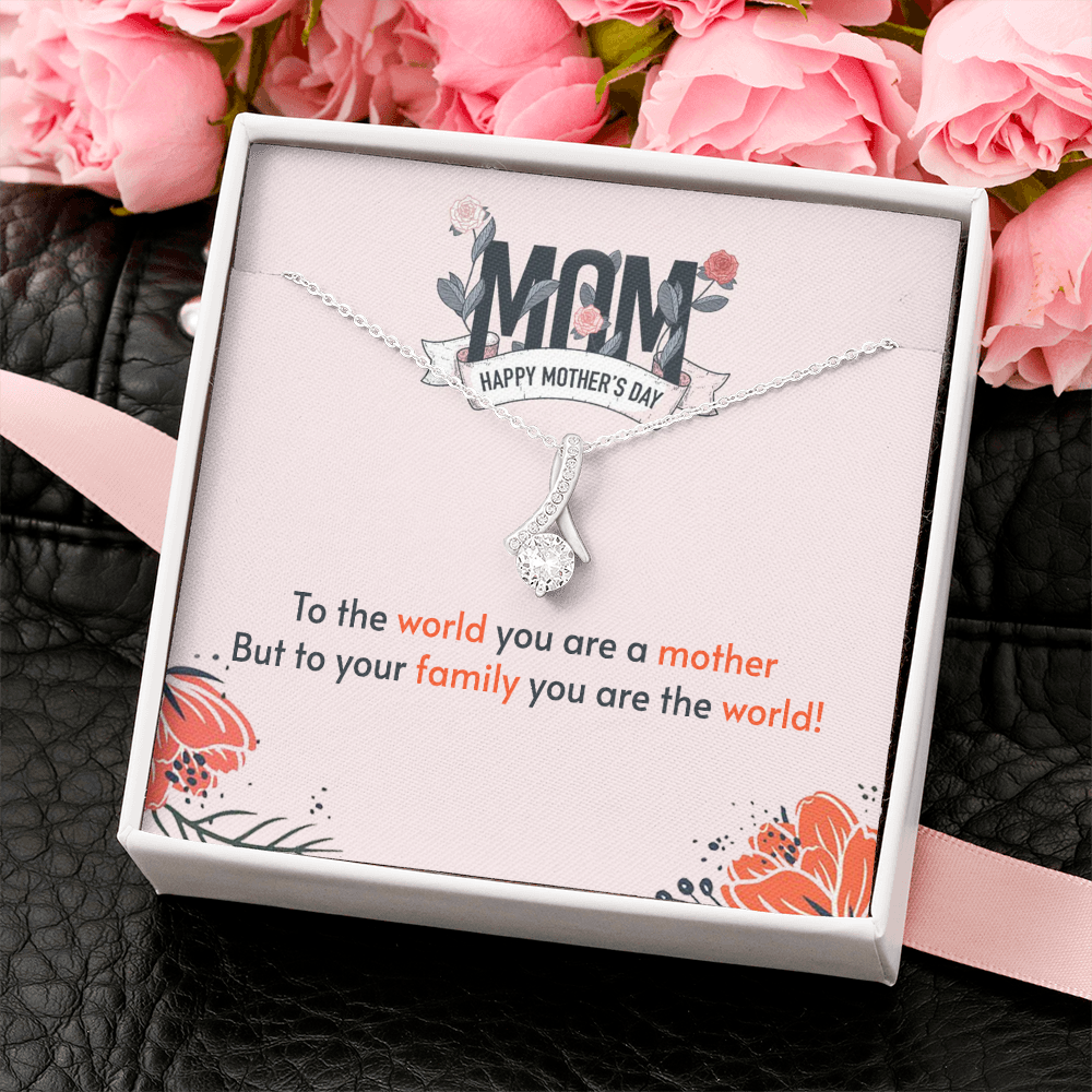 ALLURING BEAUTY necklace petite ribbon shaped pendant - The Lotus Wave