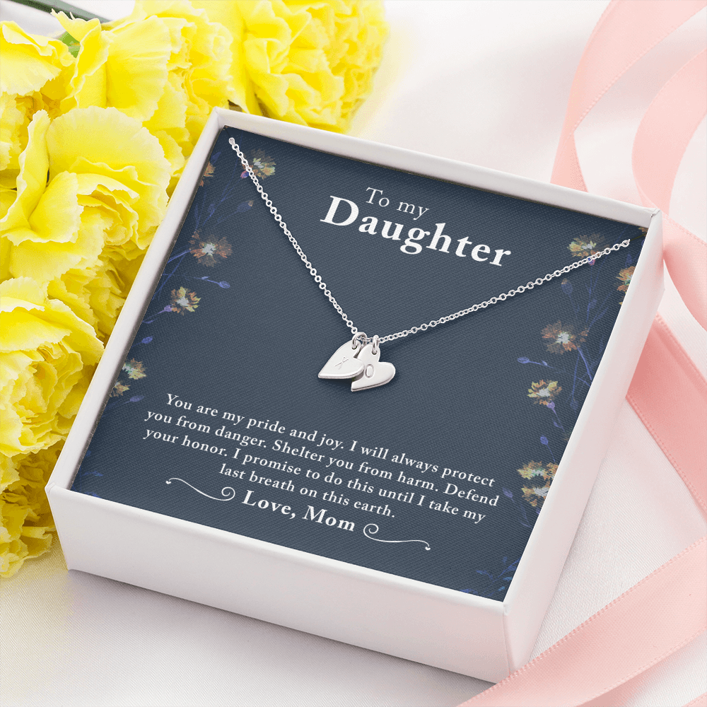 Heart Charms sweet and dainty necklace Sterling Silver .925 or 18K Yellow Gold - The Lotus Wave