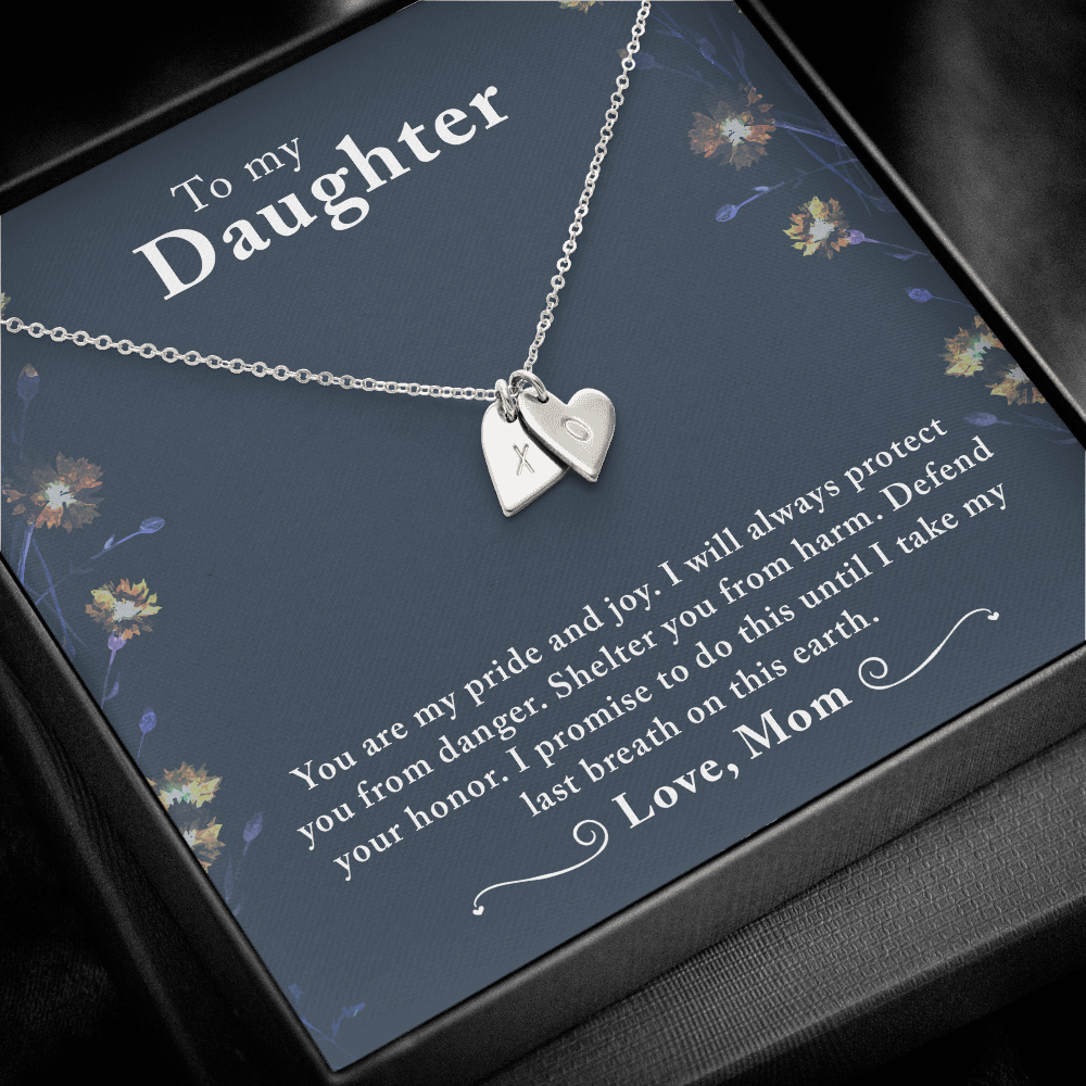 Heart Charms sweet and dainty necklace Sterling Silver .925 or 18K Yellow Gold - The Lotus Wave