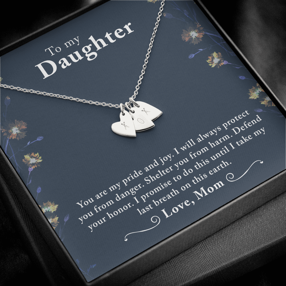 Heart Charms sweet and dainty necklace Sterling Silver .925 or 18K Yellow Gold - The Lotus Wave
