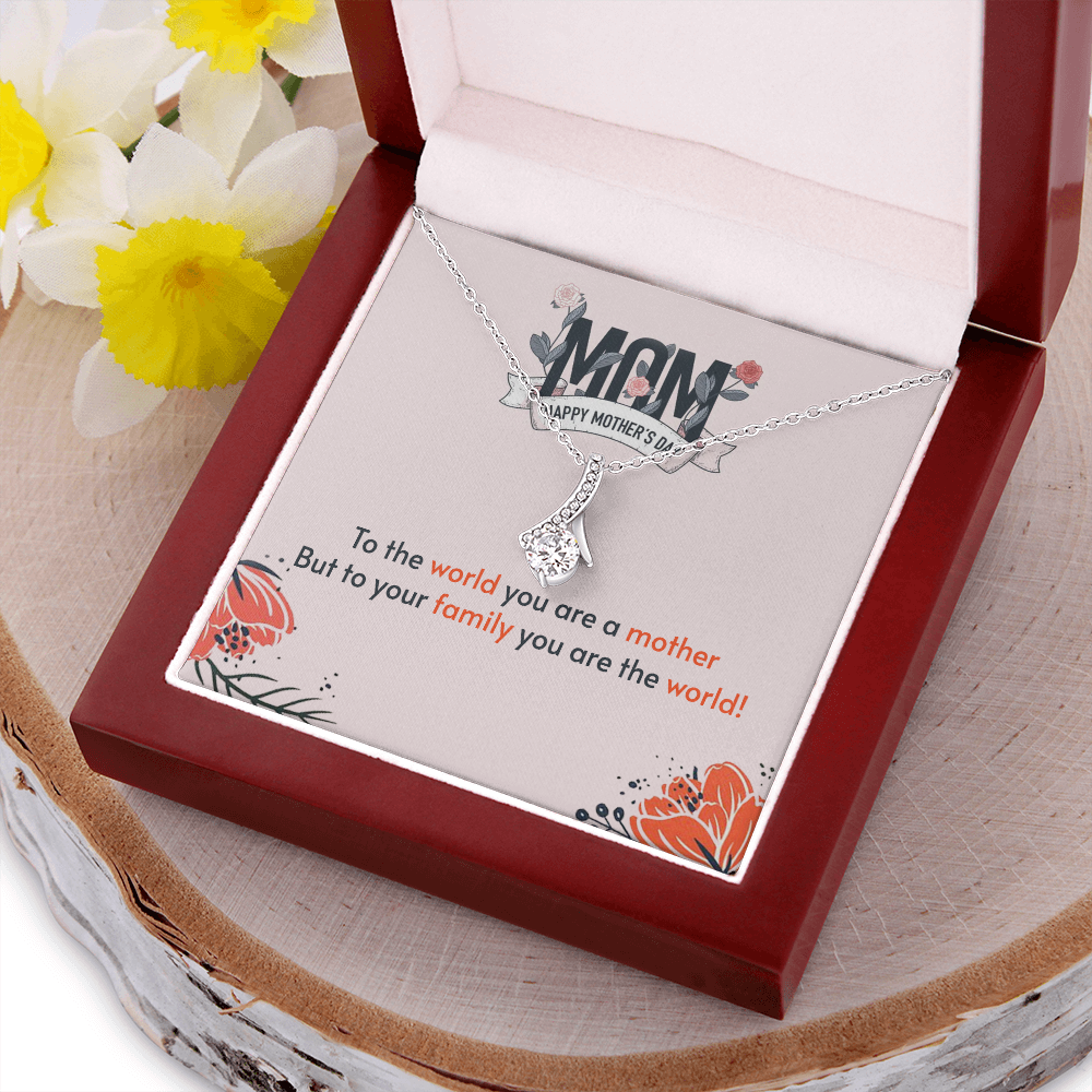 ALLURING BEAUTY necklace petite ribbon shaped pendant - The Lotus Wave