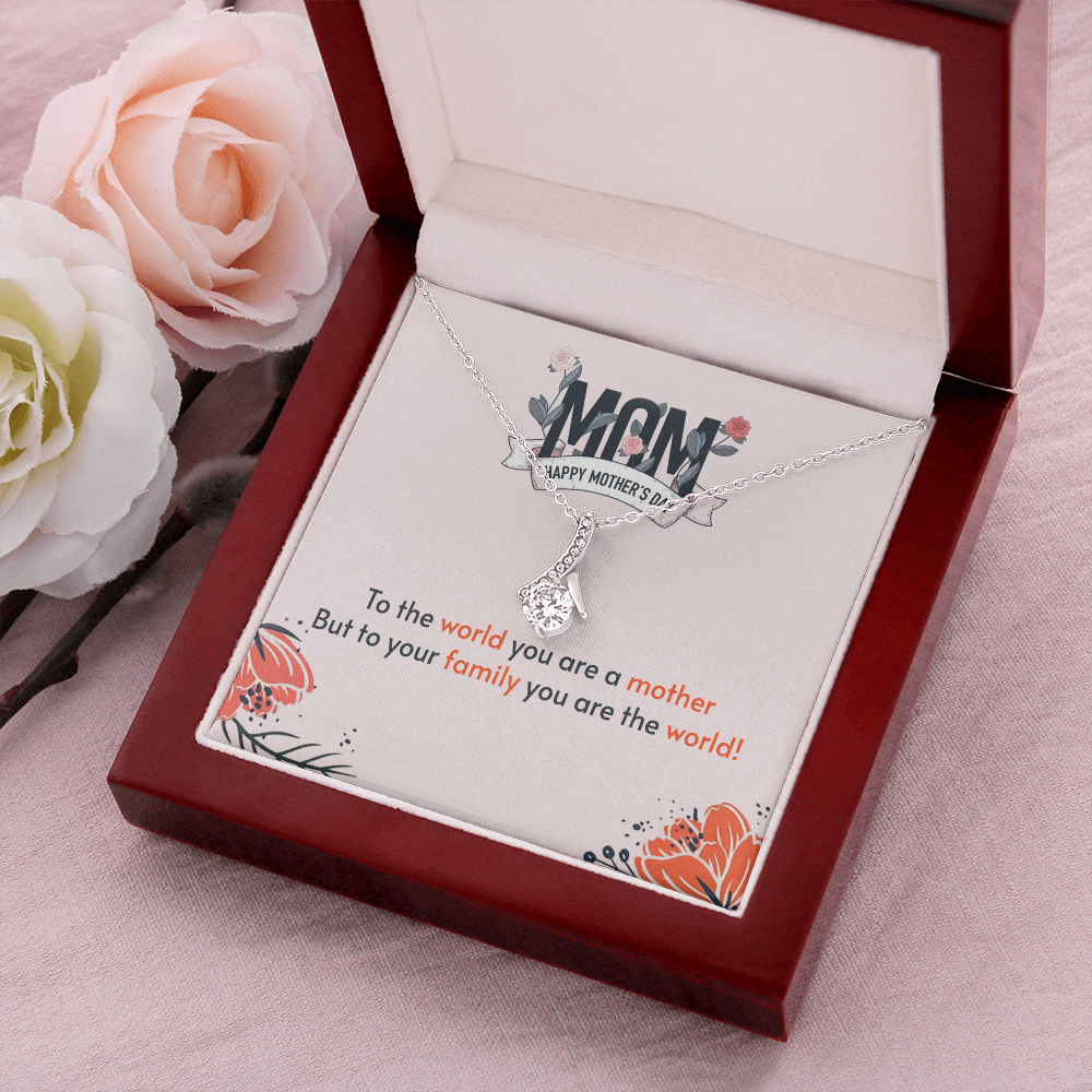 ALLURING BEAUTY necklace petite ribbon shaped pendant - The Lotus Wave