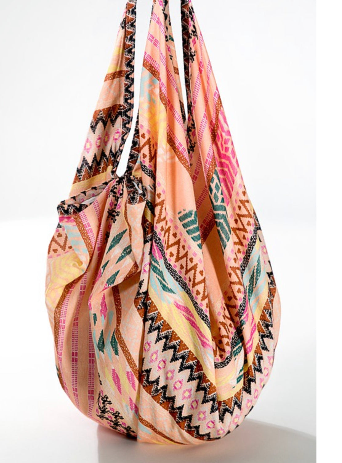 Boho chic summer bag Hippie Hobo shoulder bag / cotton messenger bag - The Lotus Wave