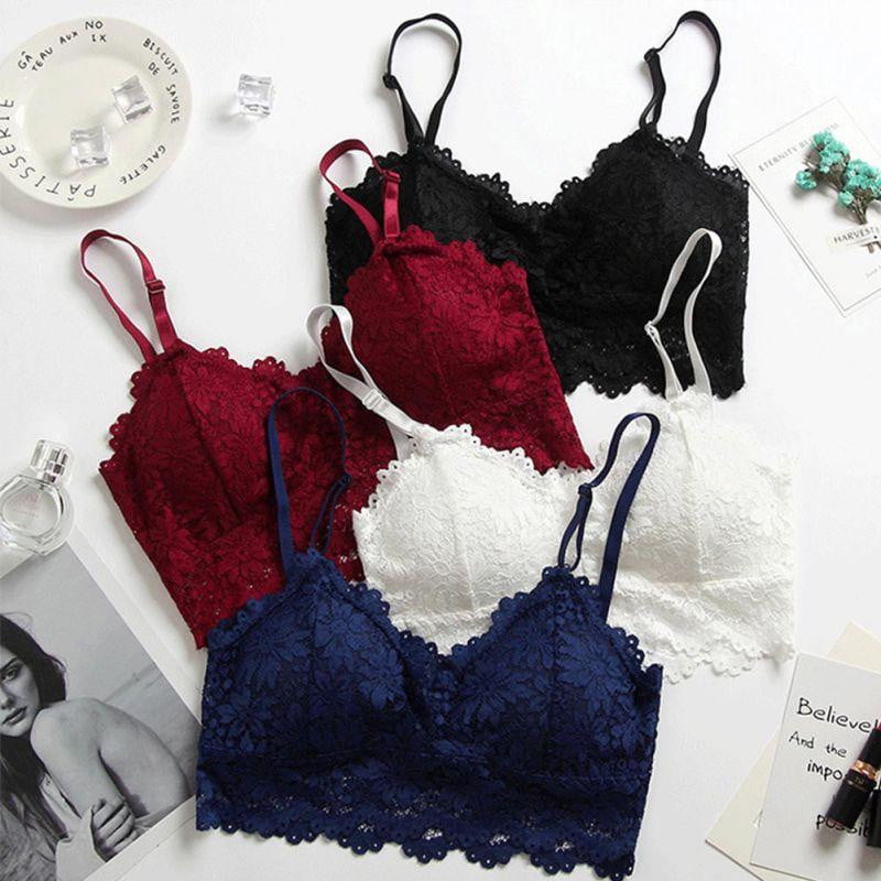 Lace Bralette Wire free Padded Seamless Bra - The Lotus Wave