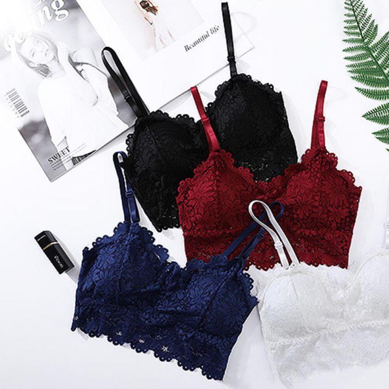 Lace Bralette Wire free Padded Seamless Bra - The Lotus Wave
