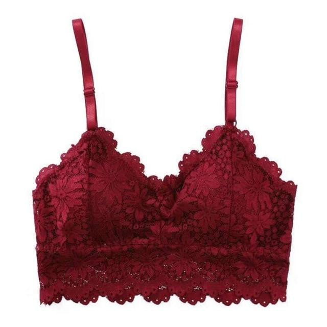 Lace Bralette Wire free Padded Seamless Bra - The Lotus Wave