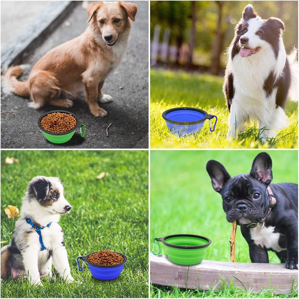 Collapsible Water Bowl Portable Travel Feeding Dish Silicone Bowls food dish