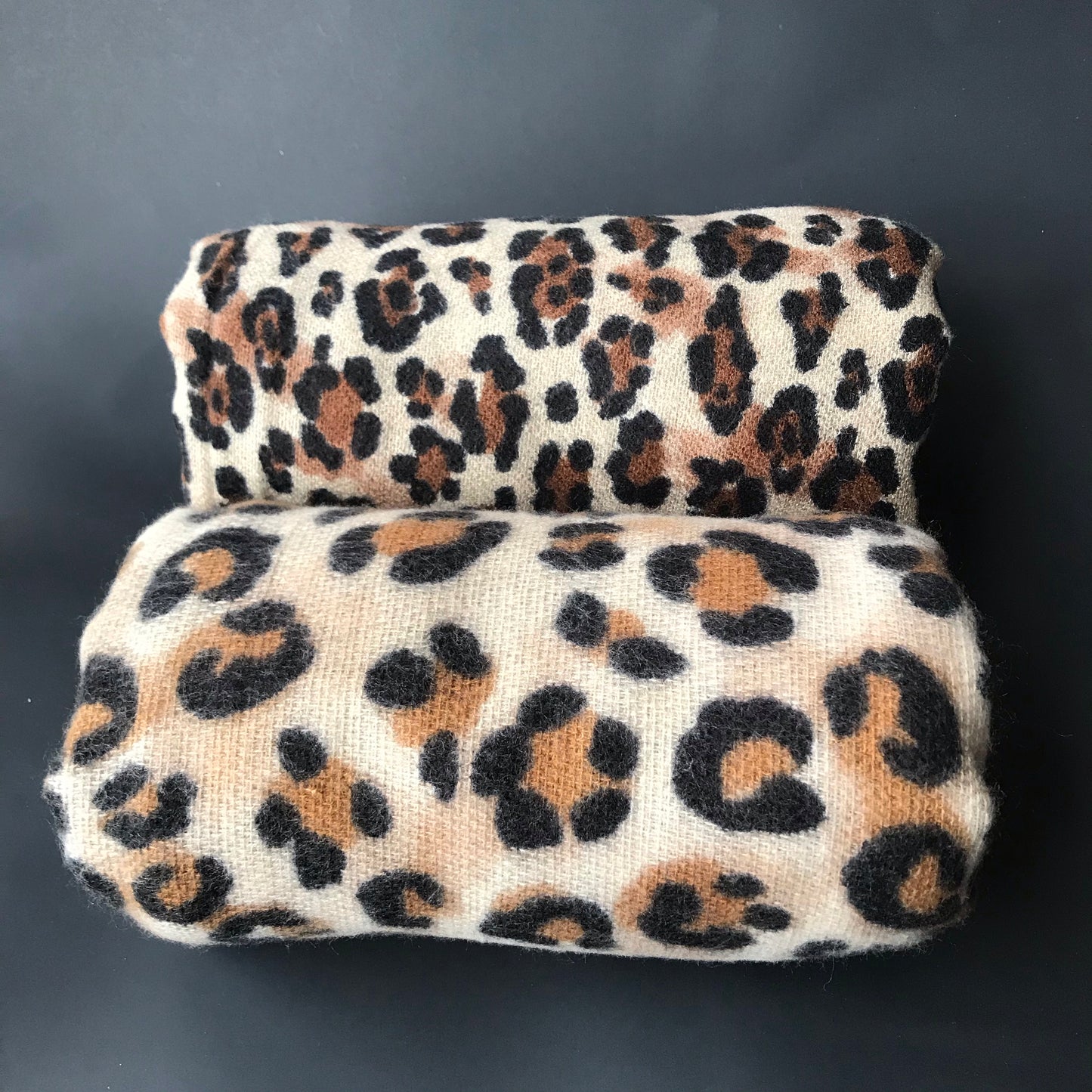 animal leopard print winter warm  blanket scarf shawl dark color - The Lotus Wave 