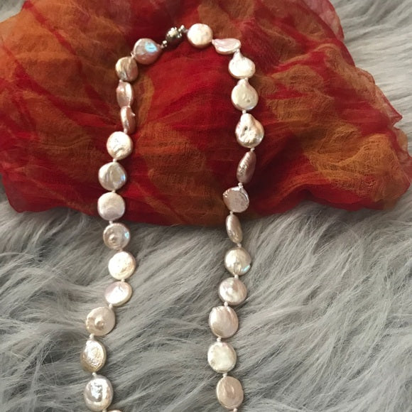River Botton pearl earrings necklace bracelet set - The Lotus Wave 