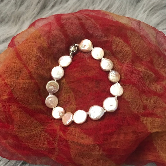 River Botton pearl earrings necklace bracelet set - The Lotus Wave 