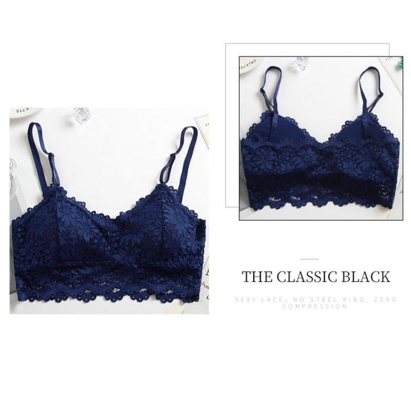 Lace Bralette Wire free Padded Seamless Bra - The Lotus Wave 