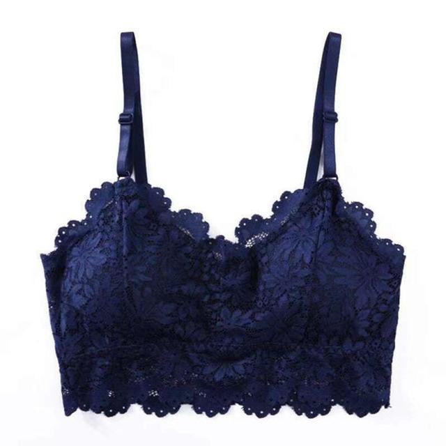Lace Bralette Wire free Padded Seamless Bra - The Lotus Wave 
