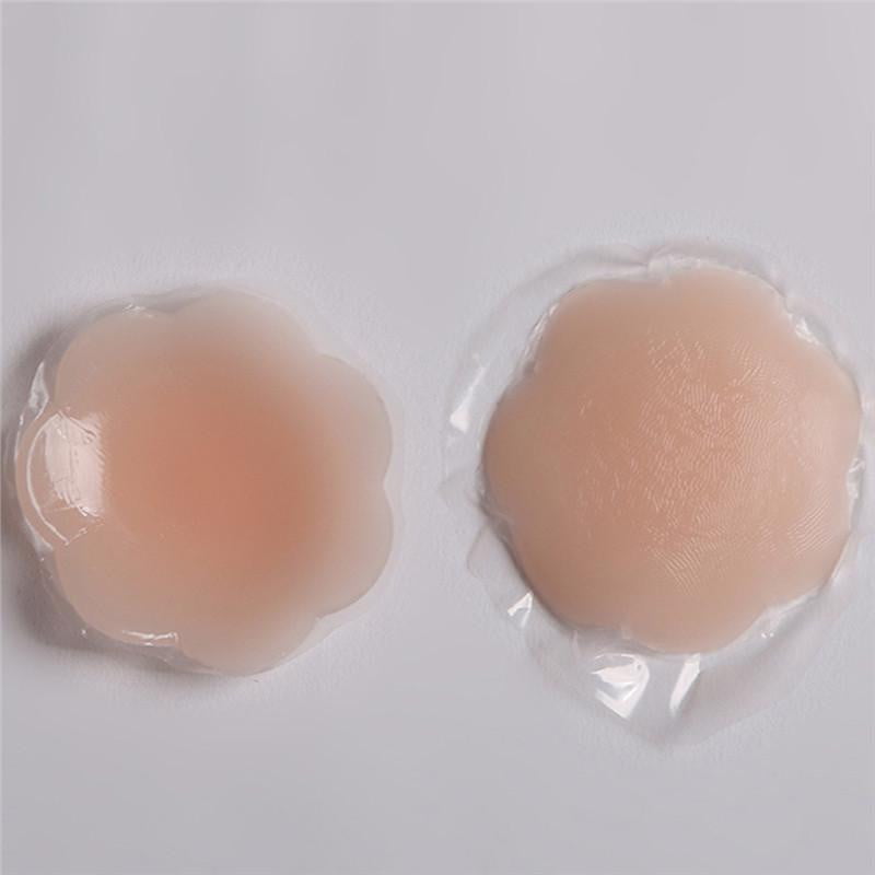 1 Pair Invisible Silicone Pad Reusable Adhesive Breast Lift Nipple Cover - The Lotus Wave 